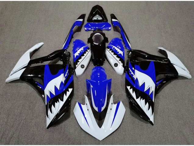 White Shark & Blue 2015-2018 R3 Motorcycle Fairing White Shark & Blue 2015-2018 R3 Motorcycle Fairing