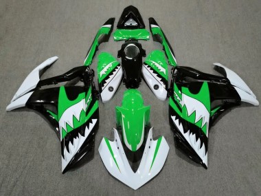 White Shark & Green 2015-2018 R3 Motorcycle Fairing