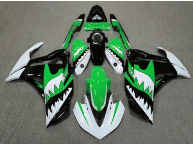 White Shark & Green 2015-2018 R3 Motorcycle Fairing