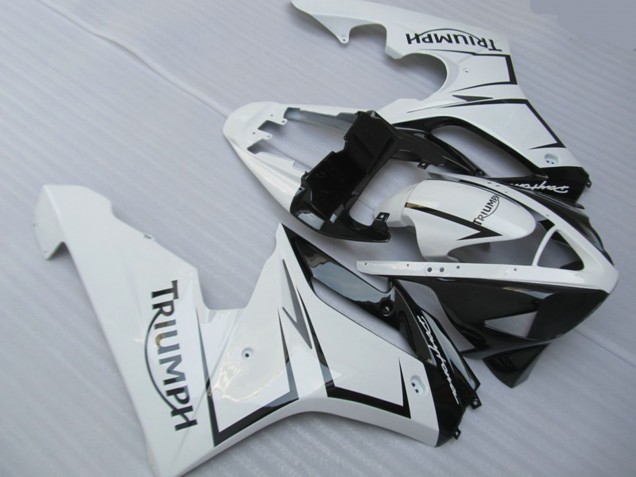 White Silver and Black 2006-2008 Daytona 675 Motorcycle Fairing White Silver and Black 2006-2008 Daytona 675 Motorcycle Fairing