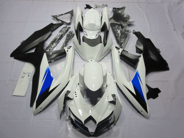 White and Black 2008-2010 GSXR 600-750 Motorcycle Fairing White and Black 2008-2010 GSXR 600-750 Motorcycle Fairing