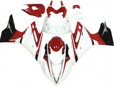 White and Red 2013-2016 Daytona 675 Motorcycle Fairing