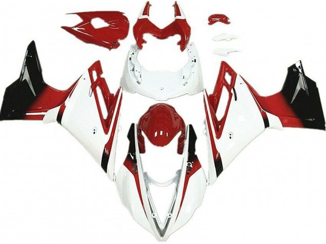 White and Red 2013-2016 Daytona 675 Motorcycle Fairing White and Red 2013-2016 Daytona 675 Motorcycle Fairing
