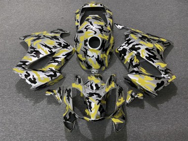 Yellow Camo 2002-2012 VFR800 Motorcycle Fairing