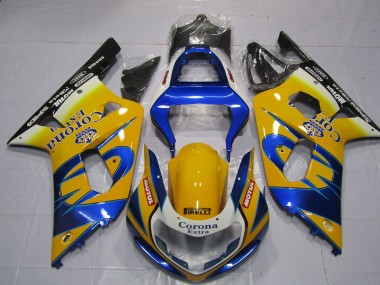 Yellow Corona 2001-2003 GSXR 600-750 Motorcycle Fairing
