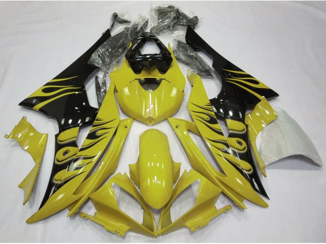 Yellow Flame Style 2008-2016 R6 Motorcycle Fairing Yellow Flame Style 2008-2016 R6 Motorcycle Fairing